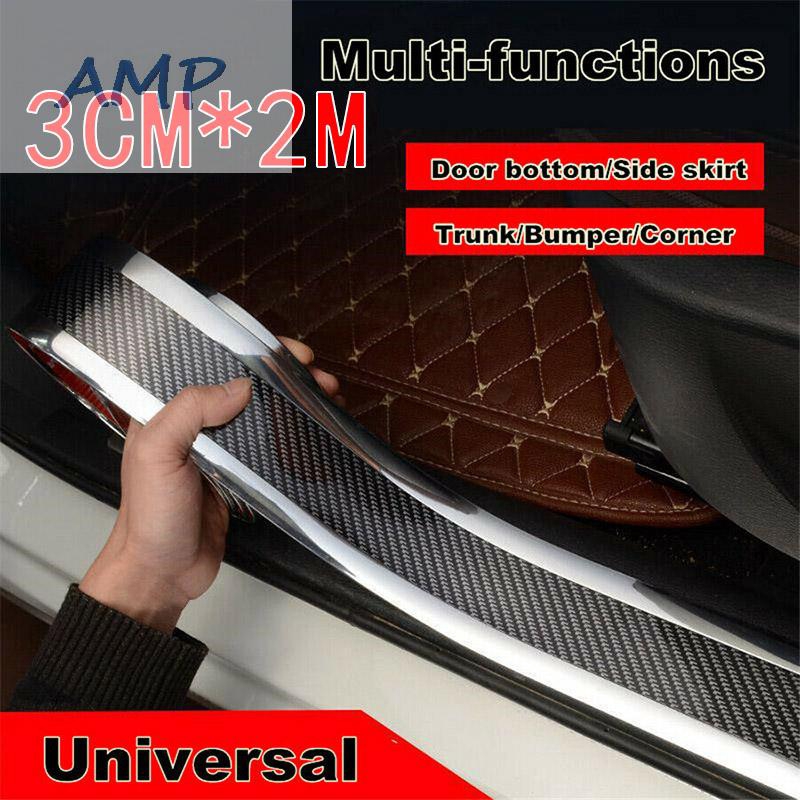 Anti Collision Strip Carbon Fiber Silver Protector Edge Guard Sill