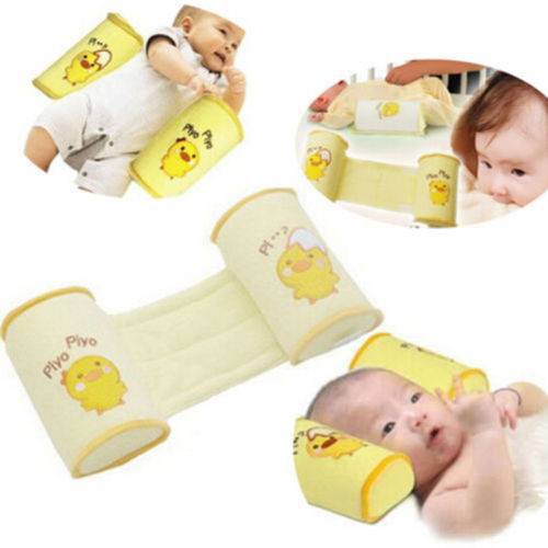 Baby Toddler Safe Cotton Anti Roll Pillow Sleep Flat Head Shopee