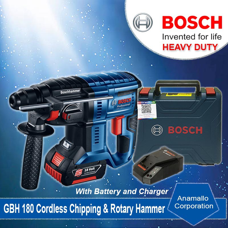 Cordless Hammer drill and Chipping Gun Bosch GBH 180 Shopee Philippines