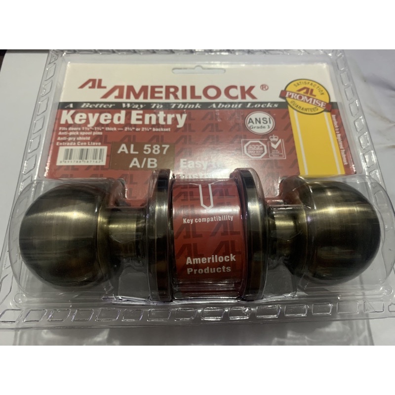 Amerilock doorknob 587AB (Antique Brass) | Shopee Philippines