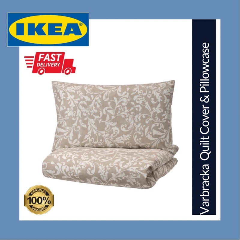 IKEA Varbracka Quilt Cover and Pillowcase Single Queen King | Shopee ...