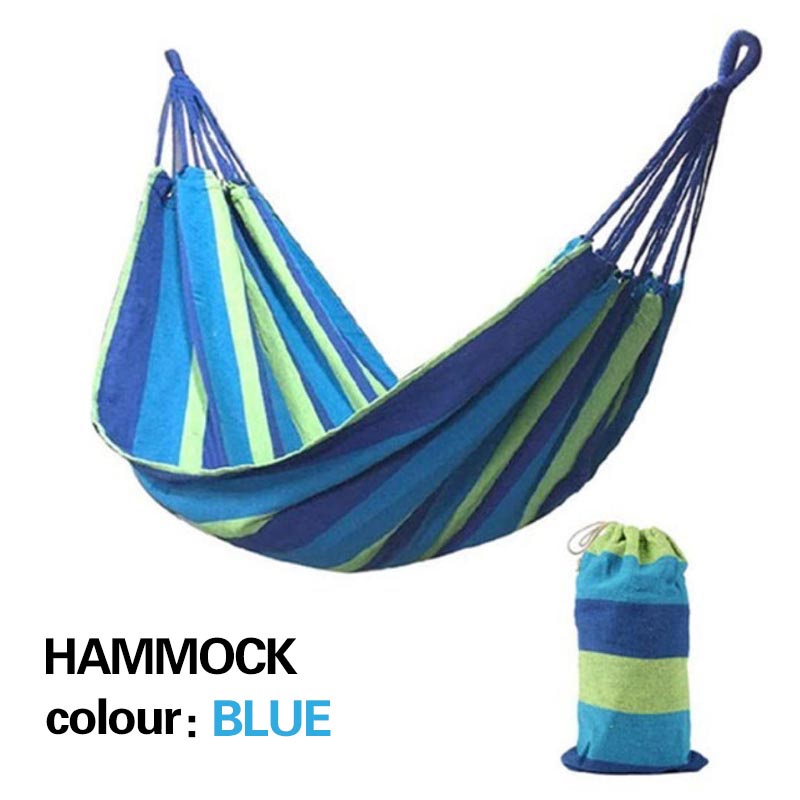 CQW.NO1 Portable Cotton Rope Outdoor Hammock Canvas Hammock with
