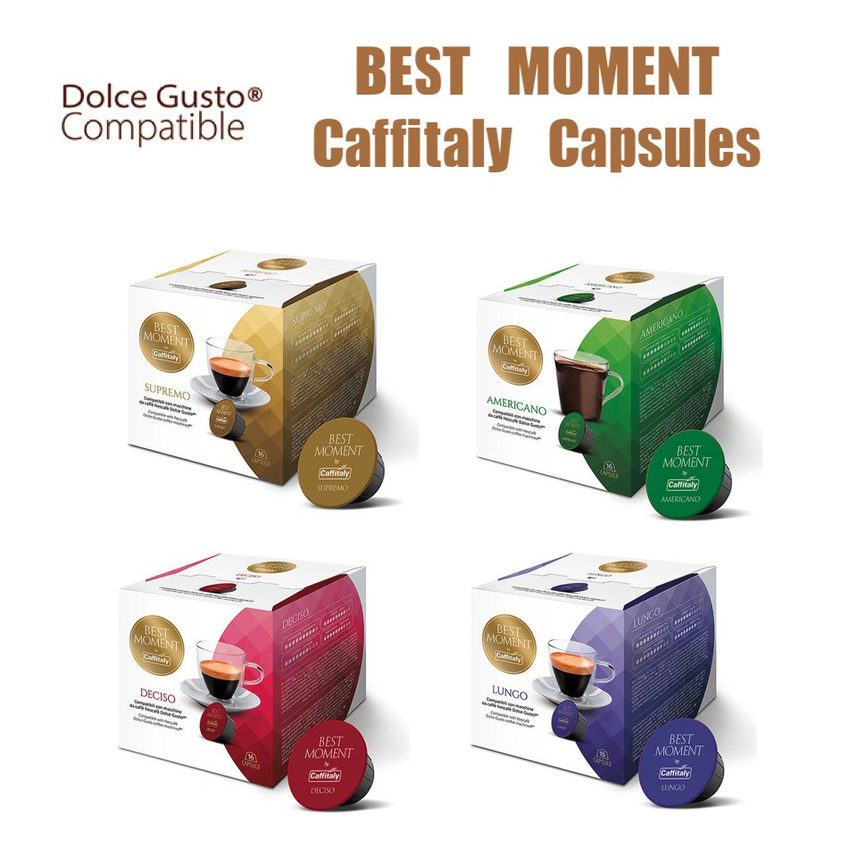 Caffitaly Dolce Gusto BEST MOMENT Coffee Capsules 4 Flavors Shopee