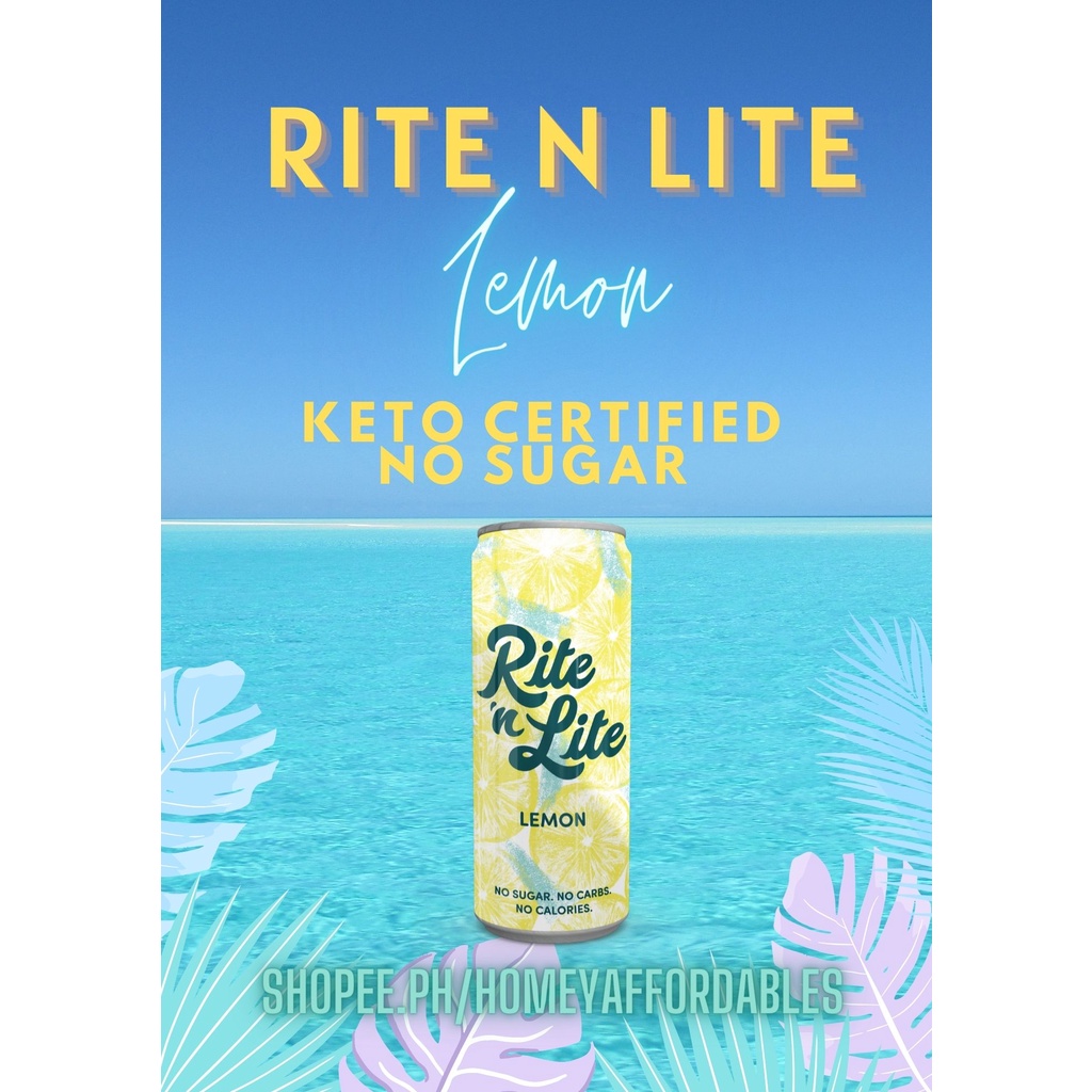 RITE N LITE/KETODIET/LOW CARB DIET/CARBONATED DRINKS/LEMON Shopee