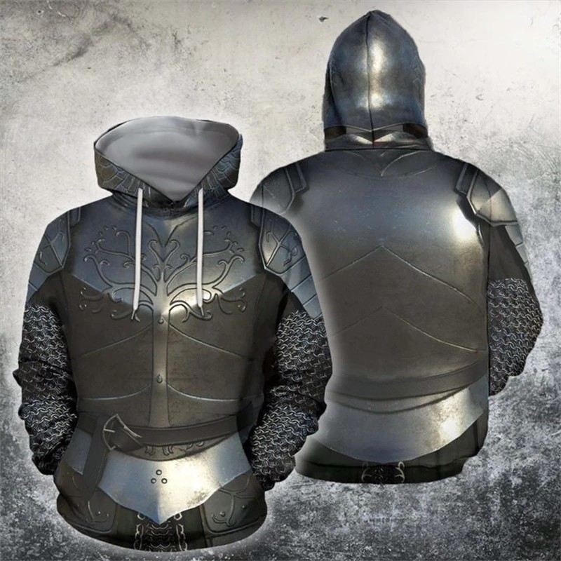 medieval armor hoodie