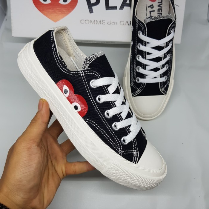 Best Selling Converse All Star Cdg Play Low Shoes Black White Converse ...