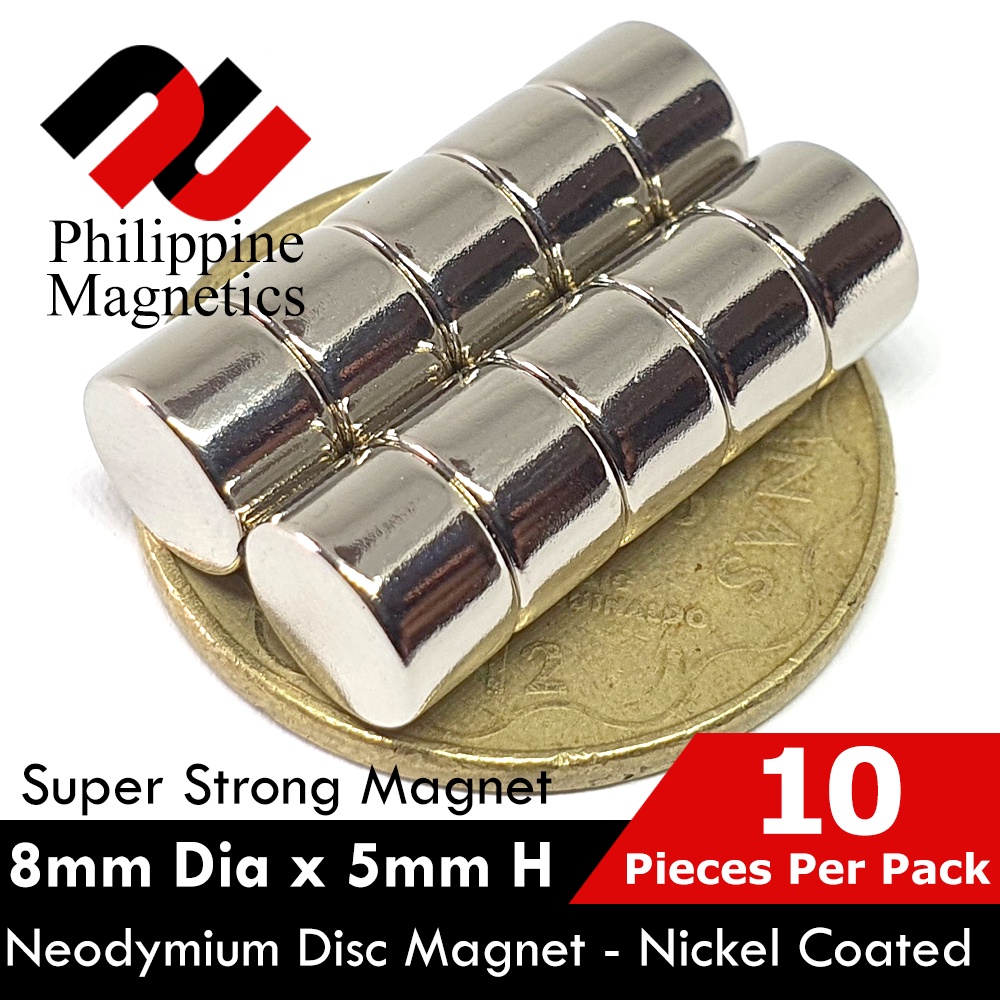10X 5mm x 5mm Strong Rod Magnet Disc Pin Magnets Round Cylinder Neodymium Fridge 