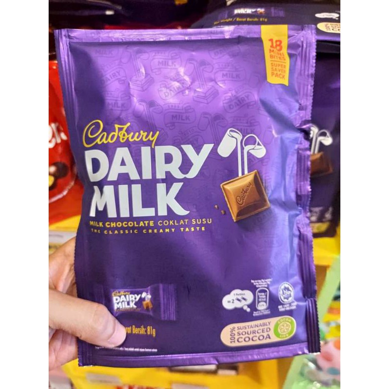 Cadbury Dairy Milk Chocolate 18 Mini Bites 81g 