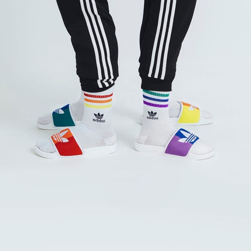 rainbow adidas socks