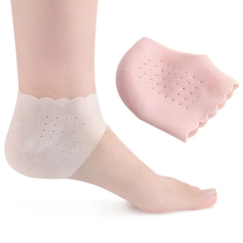 2Pcs Silicone Feet Care Socks / Moisturizing Gel Heel Thin Socks