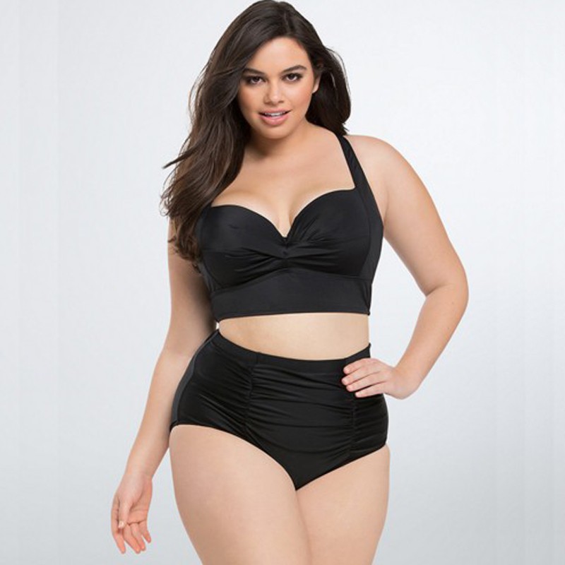 high waisted swimsuits plus size