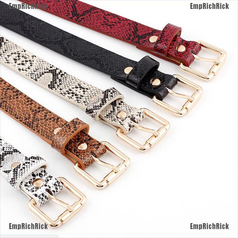 snake leather belt