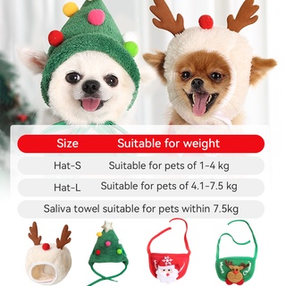 New Funny Pet Dog Cat Cap Costume Warm Rabbit Hat New Year Party Christmas Pets Bibs Holiday Caps for Dogs and Cats Party Decoration #7