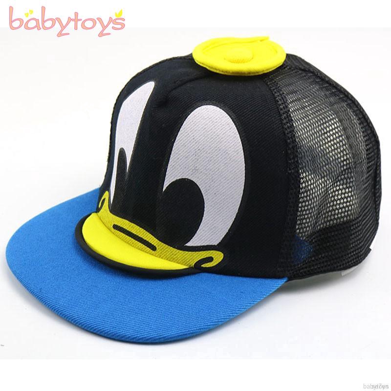 Cartoon Duck Kids Baseball Cap Snapback Hats Outdoor Summer Mesh Hat