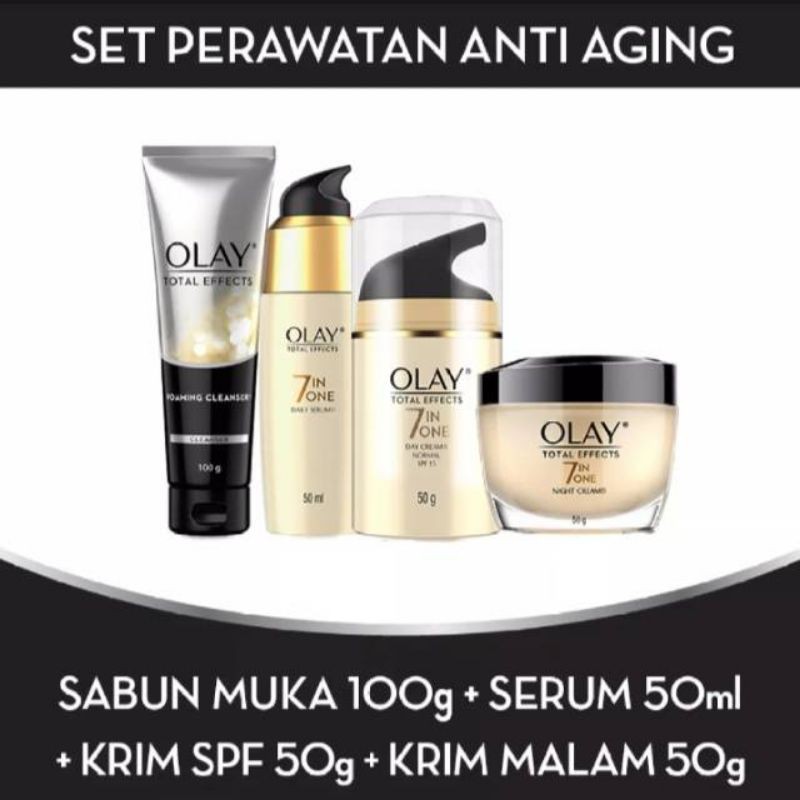 ️ Olay total effects 7 in one/day cream - normal spf 15/night cream/foaming cleanser/serum