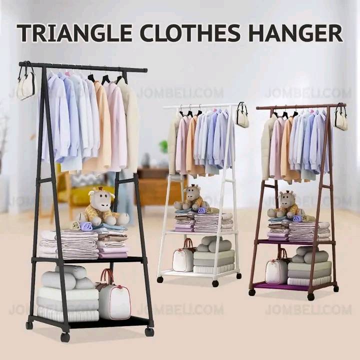 CJY Triangle Coat Rack Bedroom Multifunction Clothes Hanger Shopee