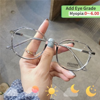 Graded Eyeglasses With Grade -100/150/200/250/300/350/400 Unisex Korean Style square glasses Women/Men Fashion Optical Glasses