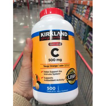 Kirkland Chewable Vitamin C Vit C 500 Mg 500 Tablets From Usa Shopee Philippines