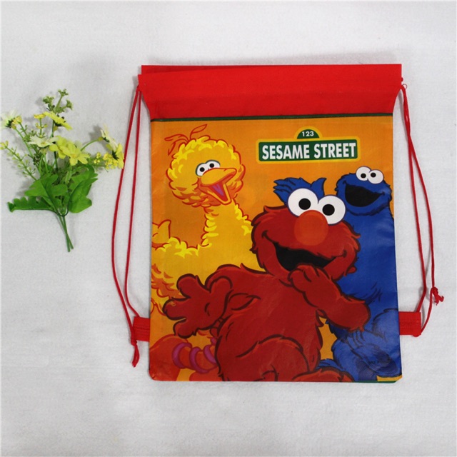 12 pcs Sesame Street Elmo Drawstring Bag / Loot Bag / Elmo Giveaways