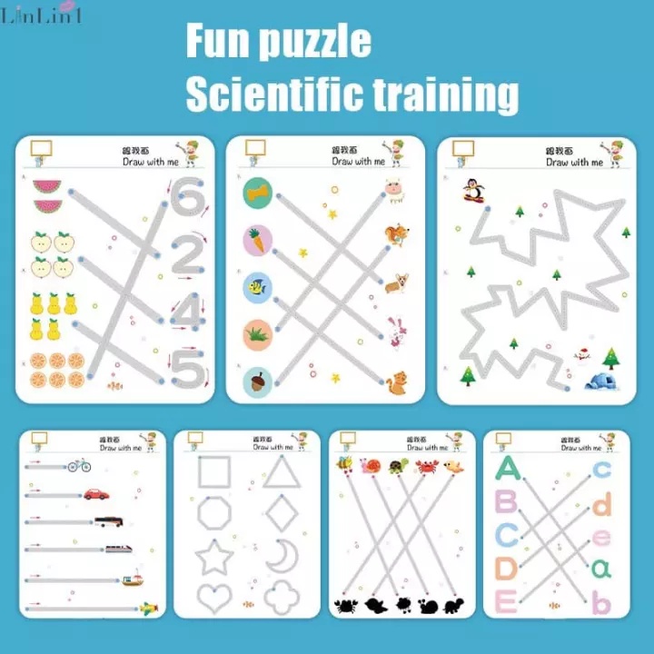 Magical Tracing Workbook Erasable Drawing Practice Book with Gifts For Kids