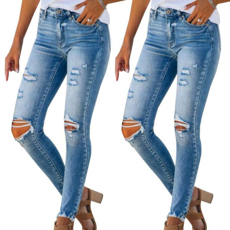 distressed womens jeans