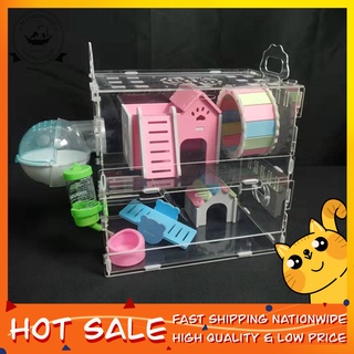 Hamster House Acrylic Hamster Cage /transparet Cage Single-layer and double layer Transparent