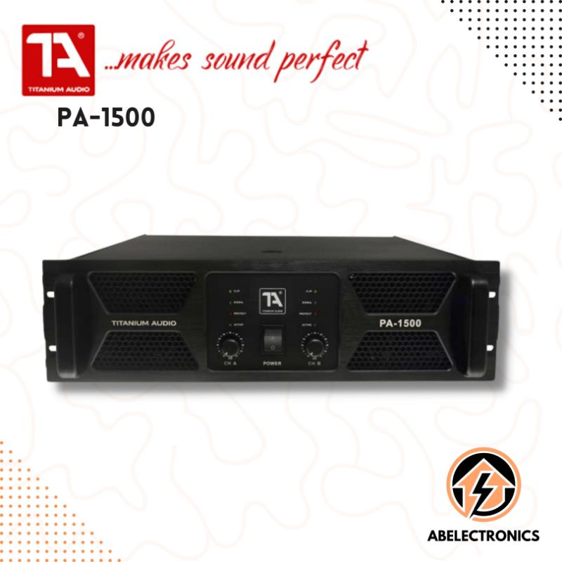 TITANIUM AUDIO PA1500 Professional Power Amplifier 800Watts PA1500 Shopee Philippines