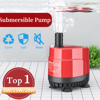 Submersible Water Pump 6W/15W/20W Portable Water Pump for Fish Pond Fast Pumping Aquarium Water Pump