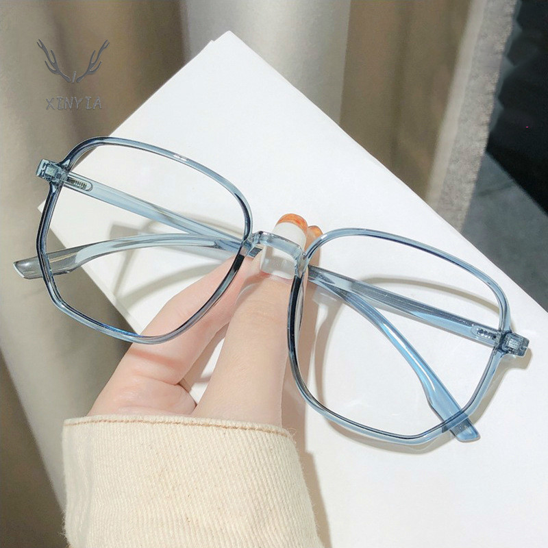 Korean Eyeglasses Anti Radiation Glasses Women Men Polygon Frame
