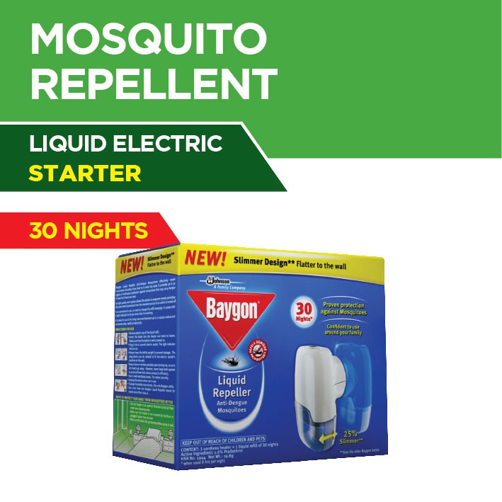Baygon Liquid Repeller Anti Dengue Starter Pack Shopee Philippines