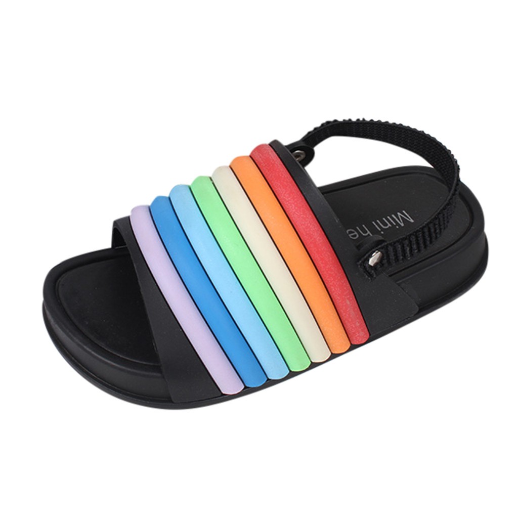 kids rainbow slippers