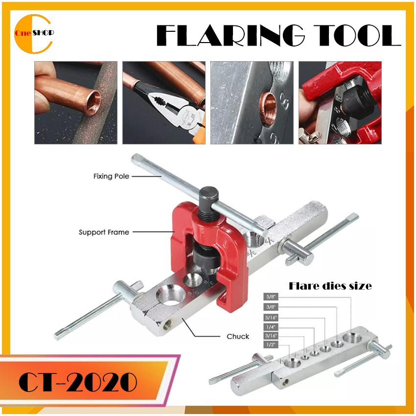 Tube Flaring Tool Set CT2020 Manual Copper Tube Expansion Reamer Water
