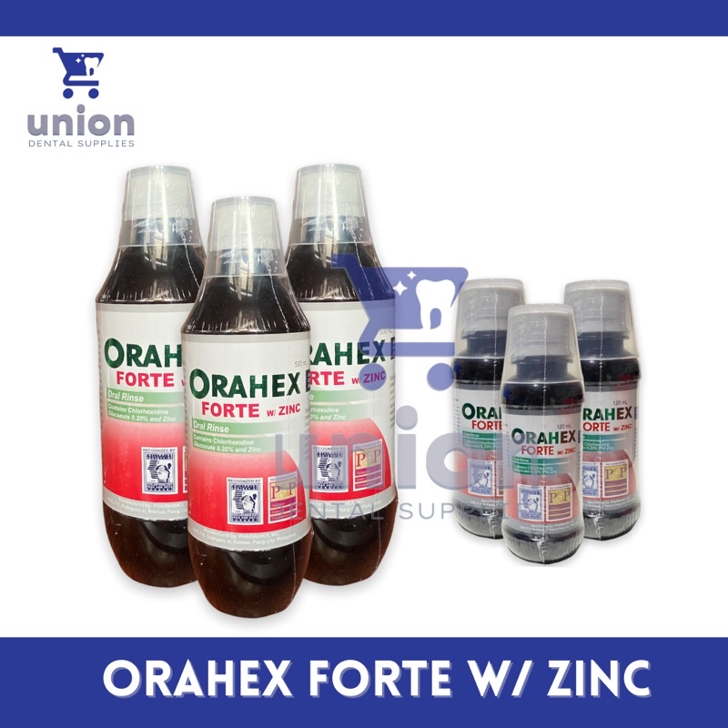 Orahex Forte with Zinc Mouthwash Available in 500 mL & 120 mL