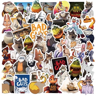 50pcs The Bad Guys stickers Hot Animated Movie Cartoon Character Ms ...