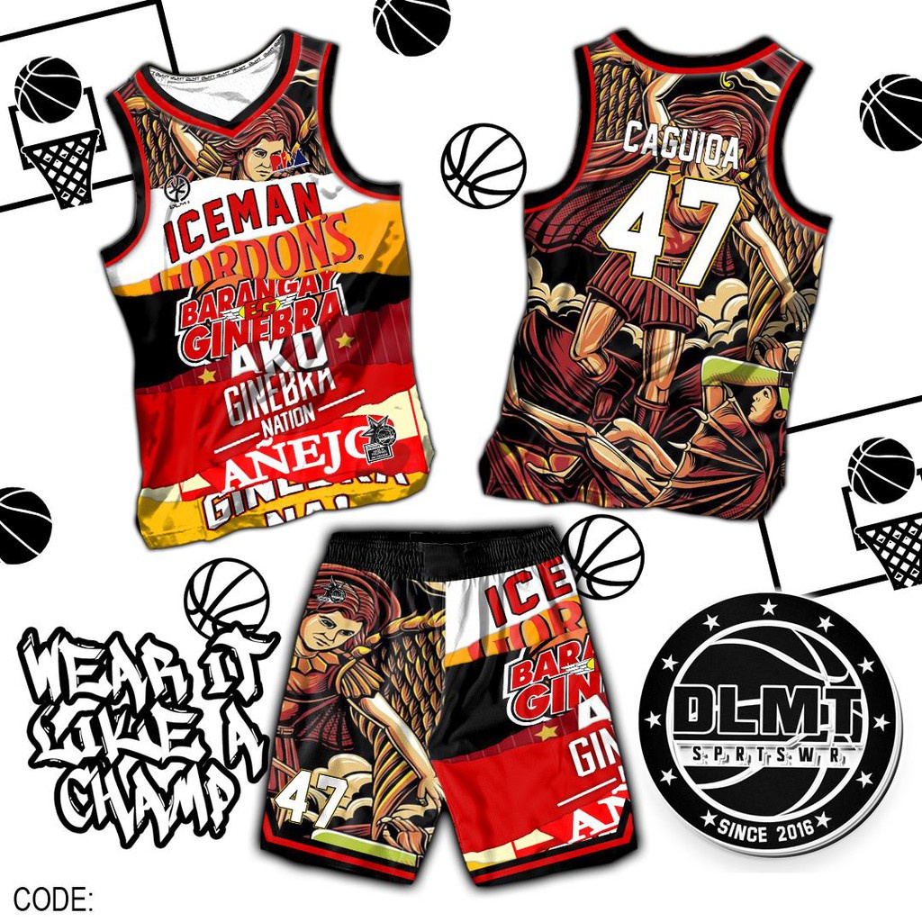 PBA Jersey BRGY GINEBRA PBA CODE DLMT423 FULL SUBLIMATION JERSEY