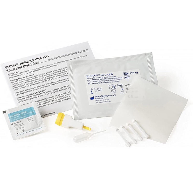 Eldoncard Blood Typing Kit, Test, Know Your Blood Type,, 45% OFF