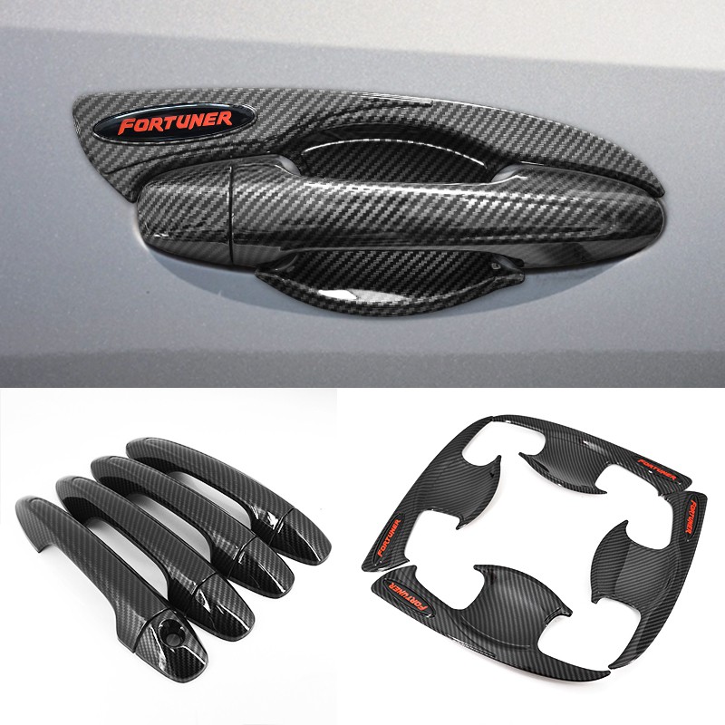 For TOYOTA FORTUNER 20162023 carbon fiber pattern car door handle bowl
