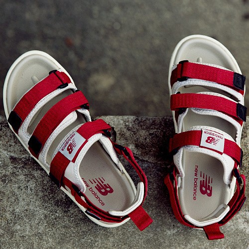 new balance sandals red