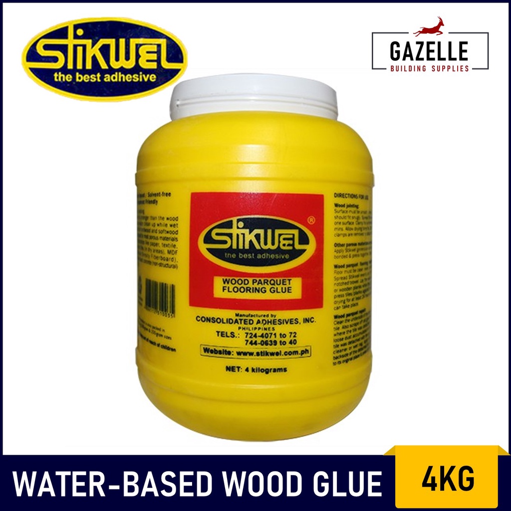 Stikwel Wood Parquet Flooring Glue Water Based Wood Glue 4kg Shopee