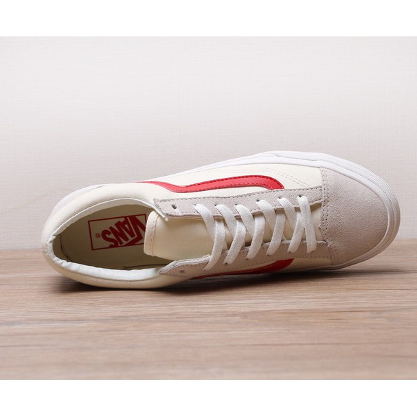 VANS STYLE 36 OS low cut white red-ST white red low-cut sneakers 