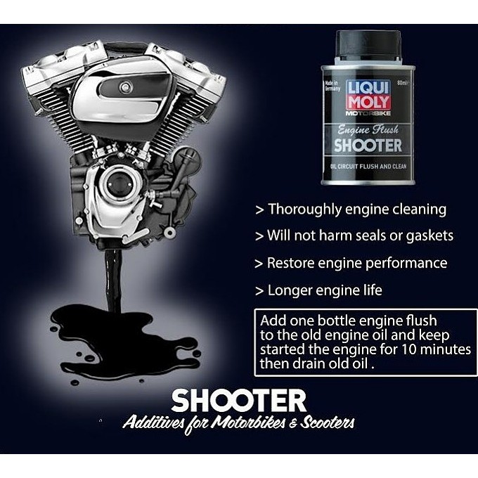 Liqui Moly Motorbike Engine Flush Shooter (80ml) | Shopee Philippines