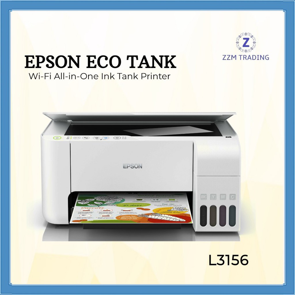 EPSON EcoTank L3156 WiFi AllinOne Ink Tank Printer ( FREE INK AND