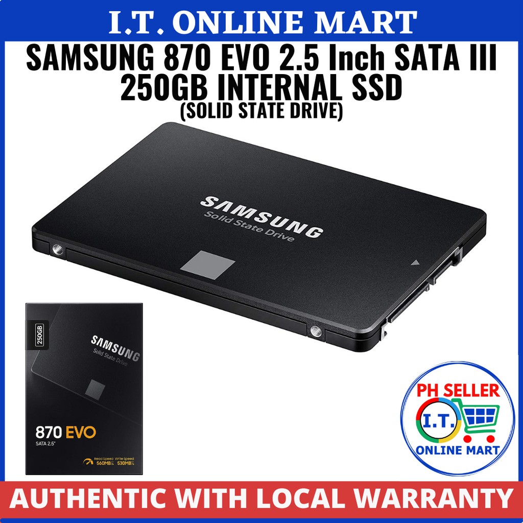 Samsung 870 EVO 250GB 2.5 Inch SATA III Internal Solid State Drive (SSD