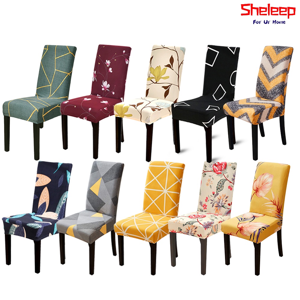 Sheleep 1/2/4 Pcs Dinning Room Chair Covers Stretch Anti-Dirty Chair ...