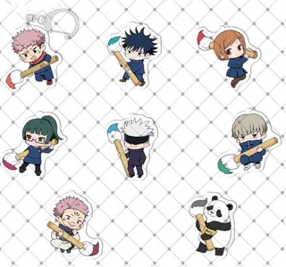 JUJUTSU KAISEN Keychain Ribbon With Bells Anime Keyring Gojo Satoru ...