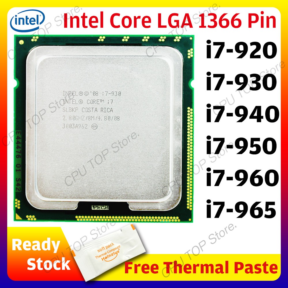 Intel Core I7 9 930 940 950 960 965 975 980 980x Quad Core Desktop Cpu Processor Lga 1366 Pin Shopee Philippines