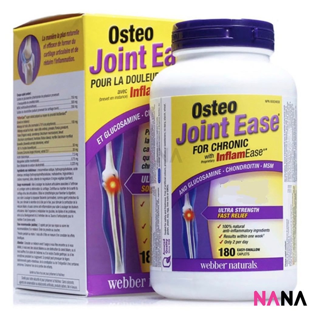 ber Naturals Osteo Joint Ease with InflamEase 180 Caplets Shopee