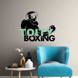 Wall Sticker Boxing Fight Club MMA Fighters Men's Sports Gym Fitness Boxing Martial Arts Boxer Punch Vinyl Decal Poster #2
