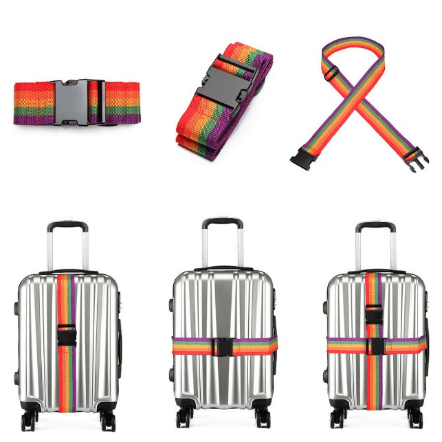 rainbow suitcase strap