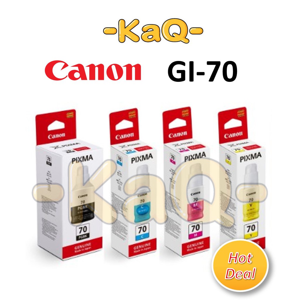 CANON [100 GENUINE] GI70 GI 70 INK BOTTLE CARTRIDGE BLACK CYAN